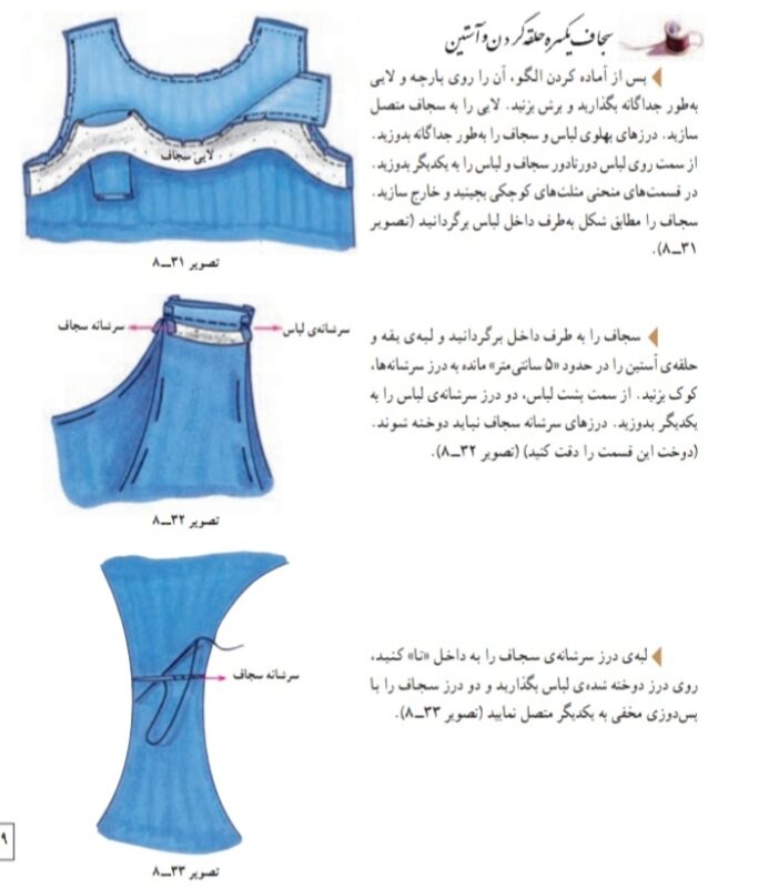 دوخت سرشانه با دقت